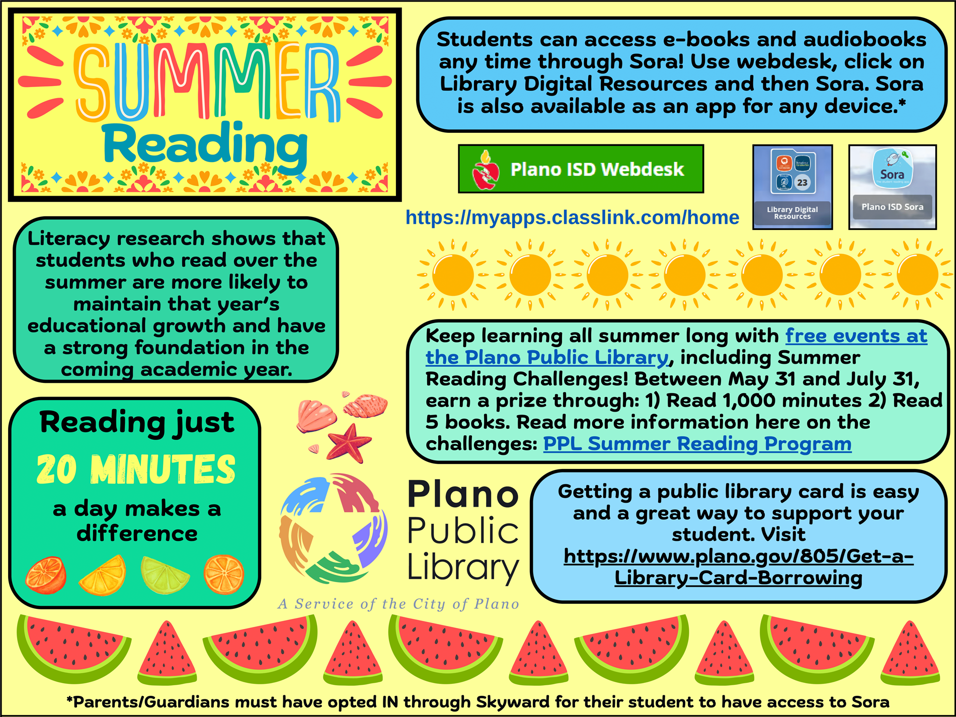  Mrs Johnson's information about Summer Reading, please click for a plain text version of the info